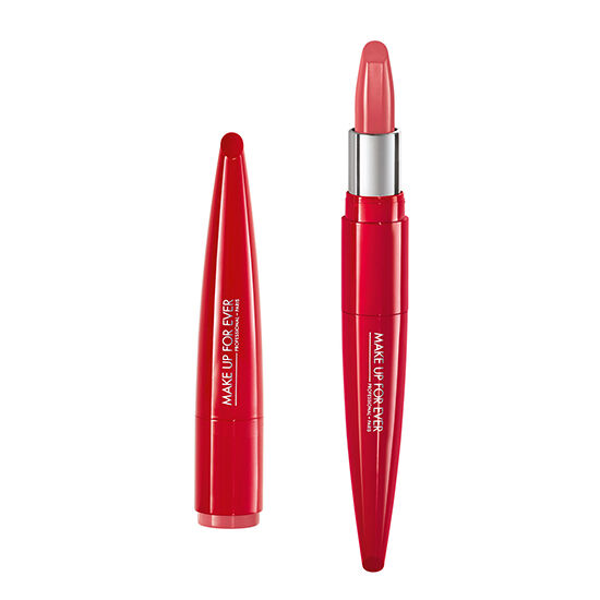 أحمر الشفاه روج آرتست شاين أون make up for ever lipstick rouge artist shine on   روج احمر مخملي روج ارتست